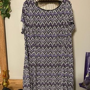 Roz and Ali Purple and Black Pocket Dress